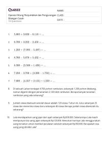 Menguak Misteri Angka Soal Cerita Operasi Hitung Bilangan Cacah untuk