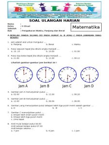 Menaklukkan Waktu Panduan Lengkap Soal Cerita Matematika Satuan Waktu