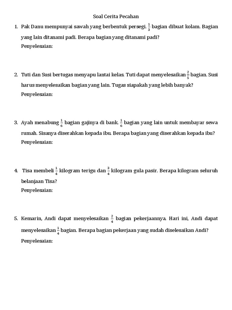 7 Rahasia Menguasai Contoh Soal Cerita Persentase Kelas 4 Agar Anak Cepat Paham