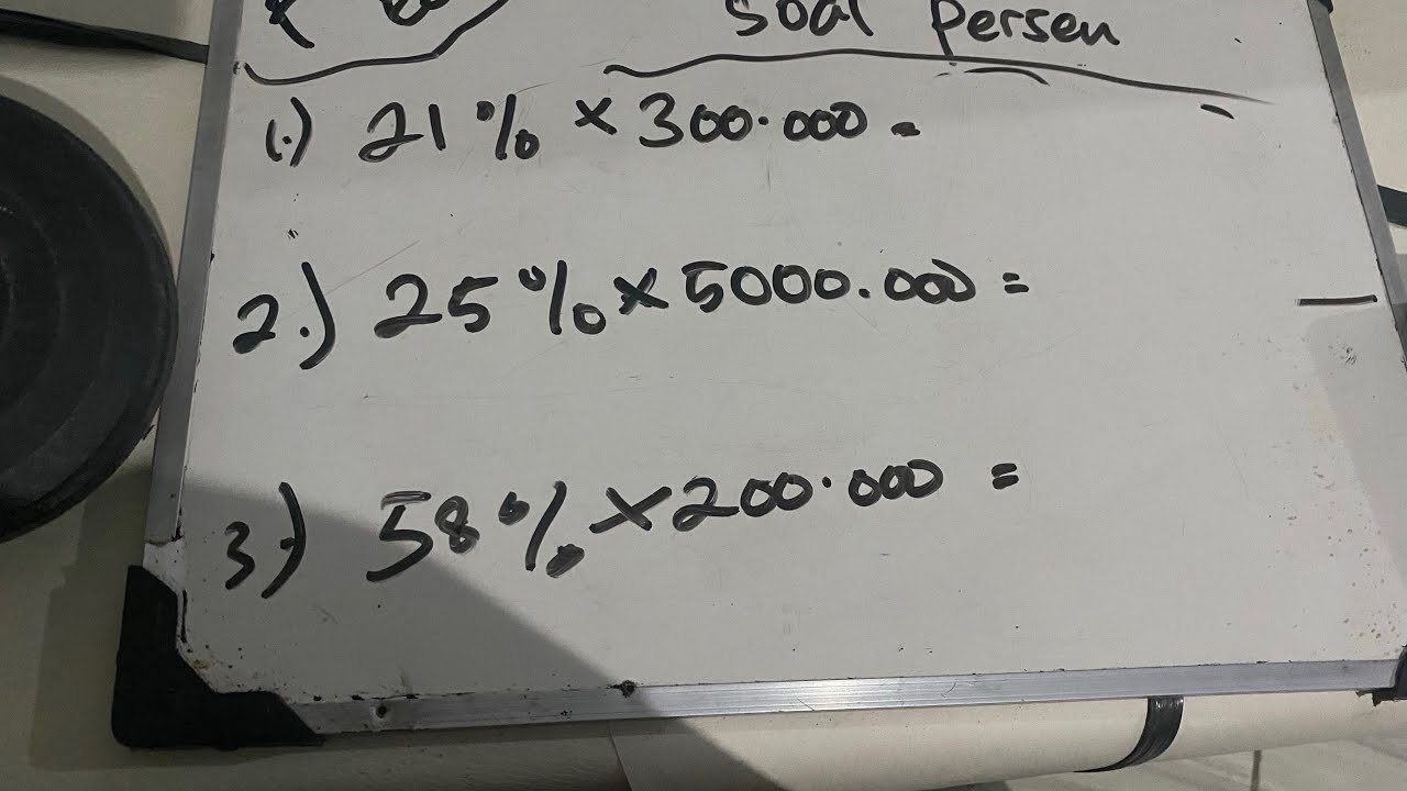 CARA MUDAH MENGERJAKAN SOAL PERSENAN - YouTube CARA MUDAH MENGERJAKAN SOAL PERSENAN - YouTube