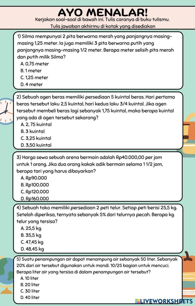 7 Rahasia Pintar Mengerjakan Contoh Soal Cerita Pecahan Desimal Kelas 4 Agar Cepat Bisa