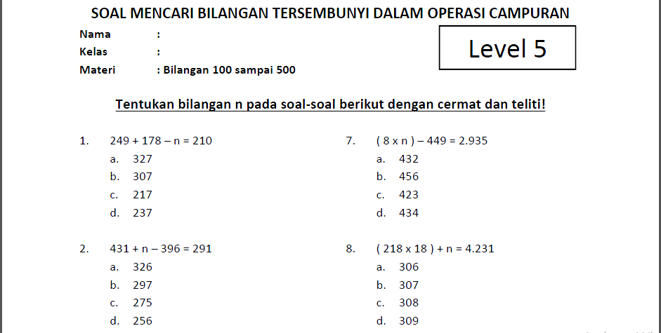 Operasi Hitung Campuran Kelas 3 Dalchaebi Operasi Hitung Campuran Kelas 3 Dalchaebi