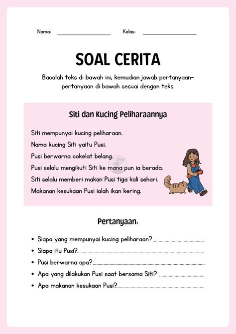 Contoh Soal Bahasa Indonesia Anak Tk - Guru Paud 9E Cerita sederhana