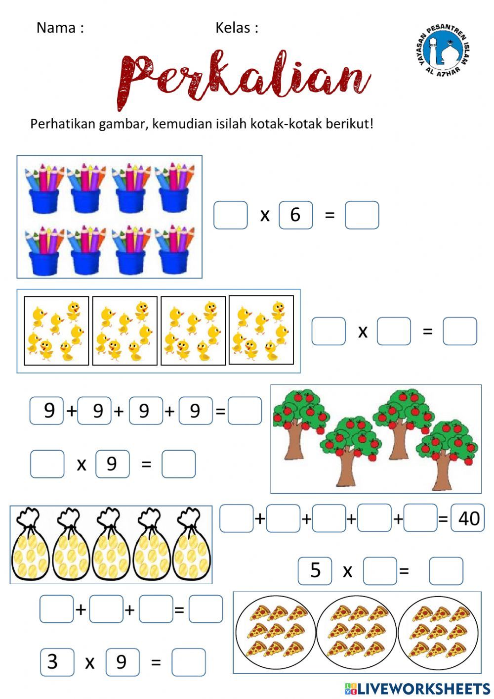 Worksheet Matematika Perkalian interactive worksheet Worksheet Worksheet Matematika Perkalian interactive worksheet Worksheet