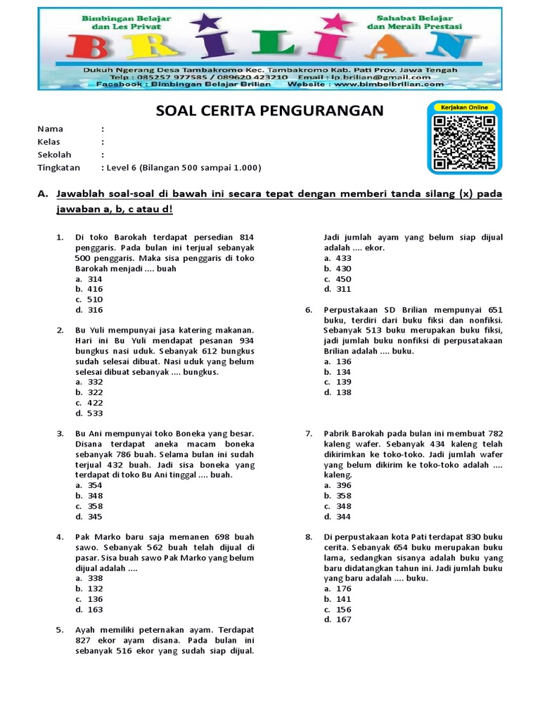 7 Rahasia Mudah Kuasai Contoh Soal Cerita Pembulatan Kelas 4 Agar Nilai Matematika Naik