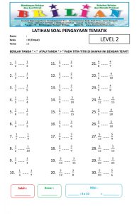 Soal Kelas 4 Matematika Dalchaebi
