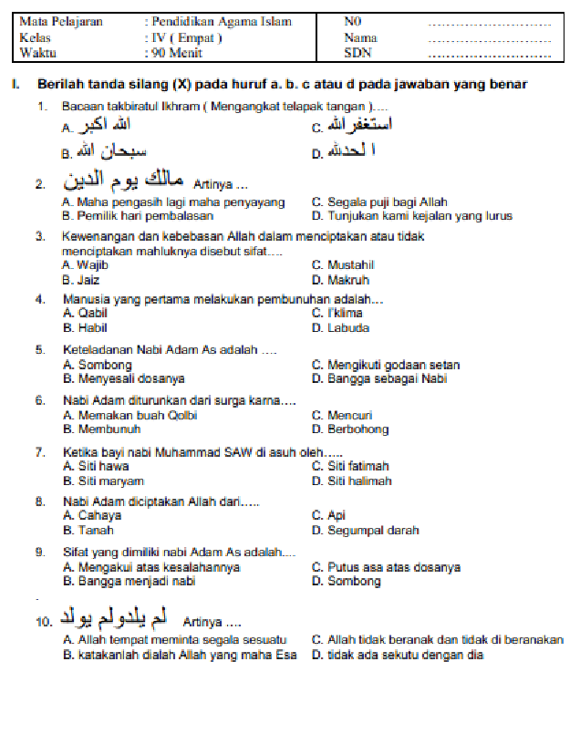 5 Fakta Mengejutkan dari Bank Soal Agama Islam Kelas 4 Semester 1 Bab 1 yang Jarang Diketahui