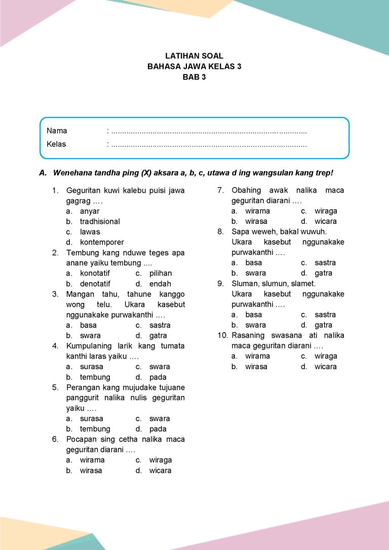 5 Trik Rahasia Download Soal UKK Basa Jawa Kelas 3 SD yang Wajib Dicoba Sebelum Terlambat 5 Trik Rahasia Download Soal UKK Basa Jawa Kelas 3 SD yang Wajib Dicoba Sebelum Terlambat