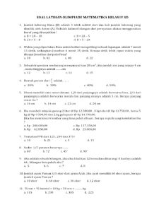 Matematika Latihan Soal Olimpiade Kelas 4 SD PDF