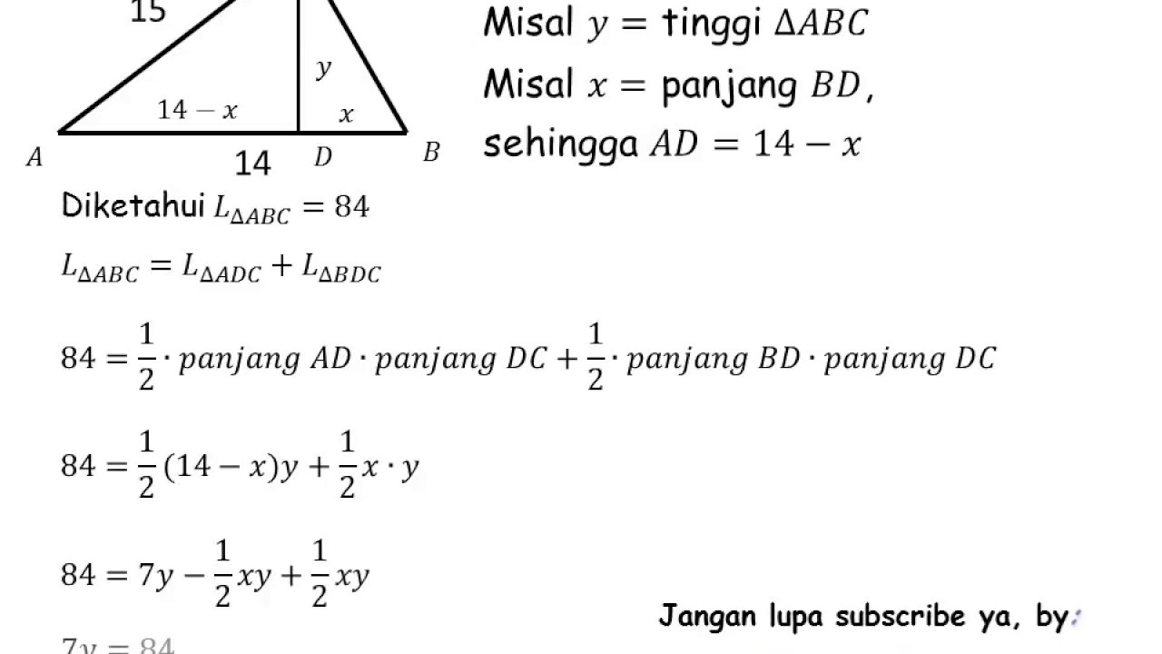 Contoh Soal Luas Segitiga Kelas 4 Sd