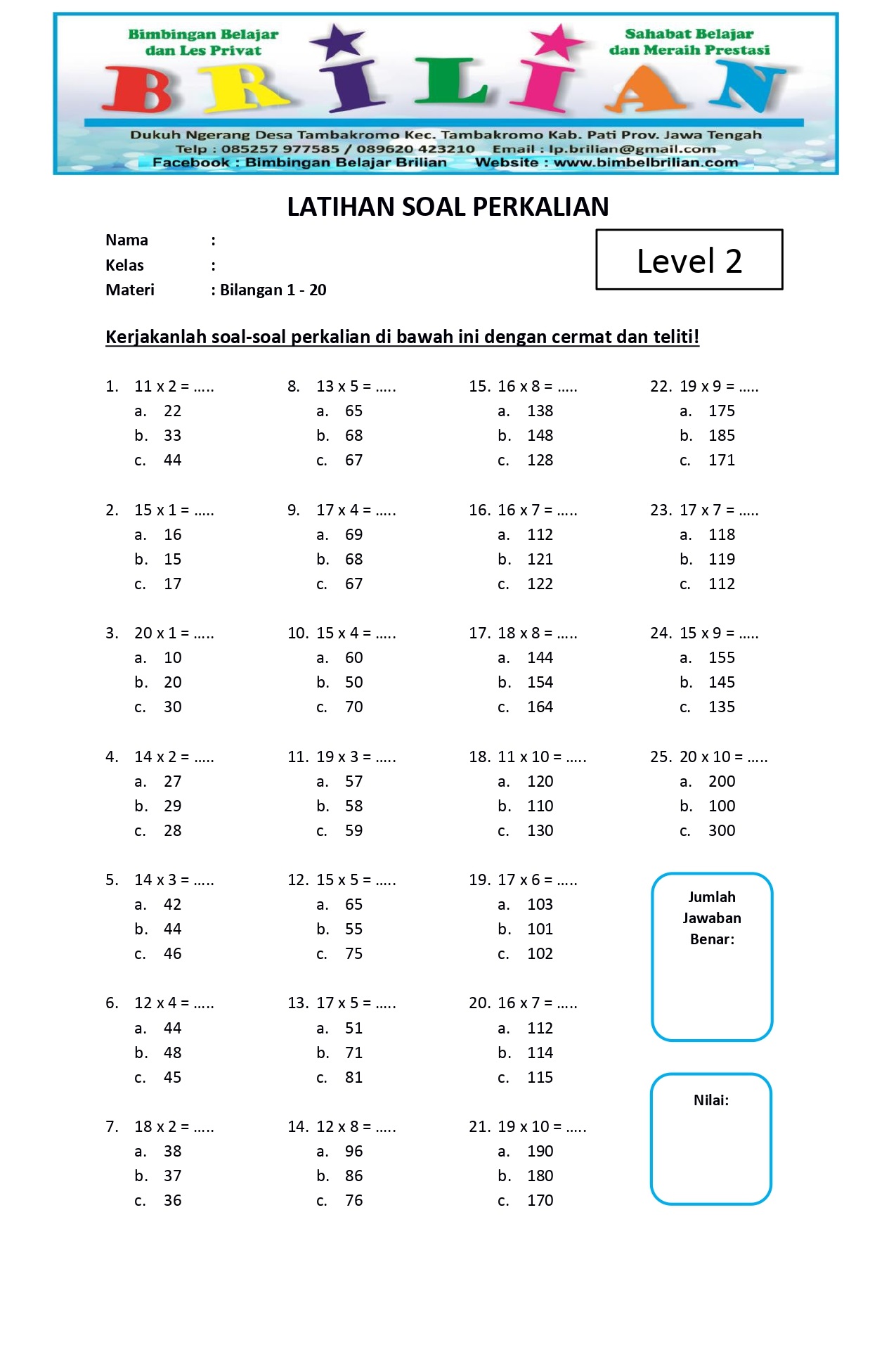 7 Contoh Soal Perkalian Kelas 2 Terbukti Mudah Menguasai, Wajib Tahu Orang Tua!