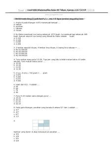 Soal UKK Matematika Kelas III 2017 2018 PDF Metode Bahan Ajar