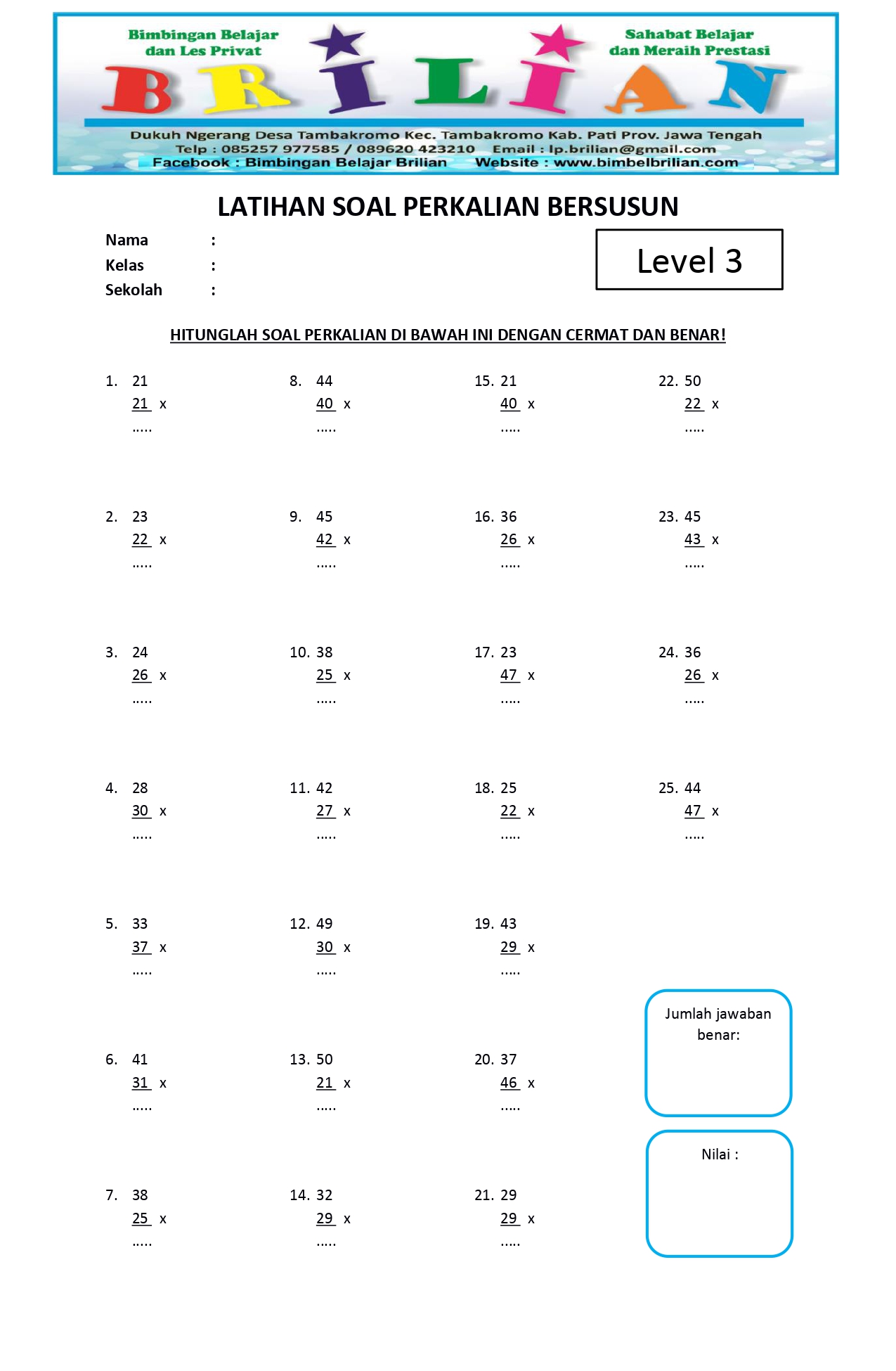 Kumpulan Soal Pembagian dan Perkalian Kelas 3 Terbaru 2026 dengan Trik Cepat Menaklukkan Ujian