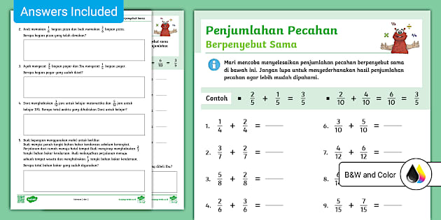 Rahasia Kumpulan Soal Pecahan Penjumlahan Kelas 3 yang Bikin Anak Mahir Matematika Sekejap
