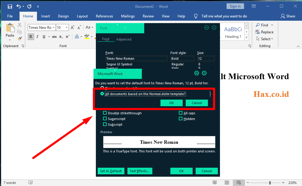 Terbukti Cara Mengubah Default Huruf Pada Microsoft Word Sebelum Salah Pilih Font