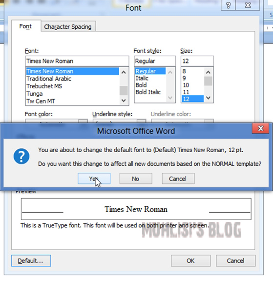 Terungkap Cara Mengubah Default Font Word 2007 dan Memunculkan Ruler Sekarang