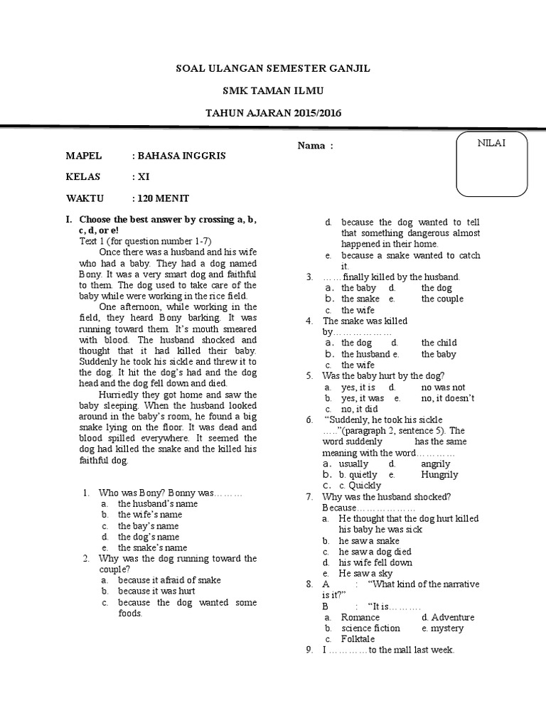 Latihan Soal Bahasa Inggris Kelas 11 Semester 2 dan Kunci Jawaban Terbaru Wajib Tahu Latihan Soal Bahasa Inggris Kelas 11 Semester 2 dan Kunci Jawaban Terbaru Wajib Tahu