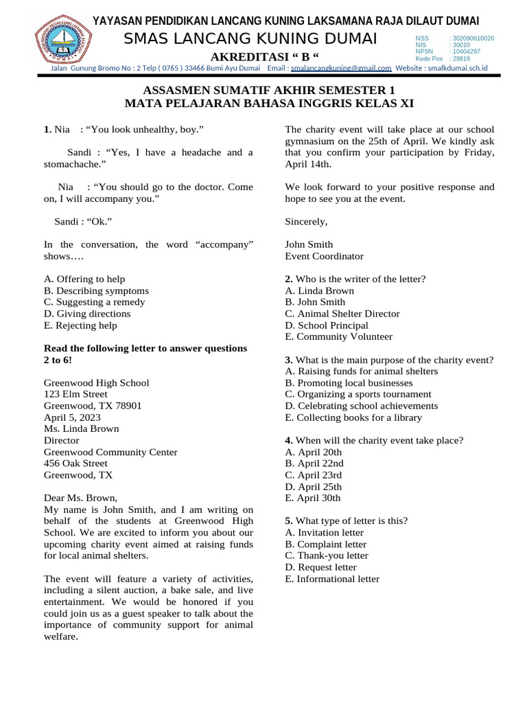 Rahasia Lulus Ujian Ternyata Ada di Kumpulan Soal Bahasa Inggris Kelas 11 Semester 2 KTSP Rahasia Lulus Ujian Ternyata Ada di Kumpulan Soal Bahasa Inggris Kelas 11 Semester 2 KTSP